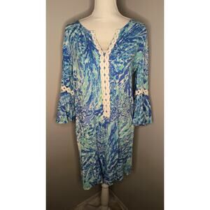 Lilly Pulitzer Hollie tunic dress Blue Haven Hey Hey Soleil